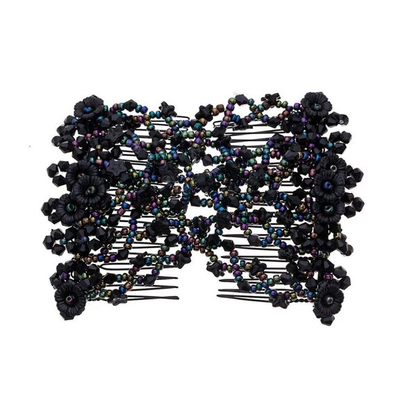 Hair Clips Assorted Colors and Designs Set of 6 Effortless Beauty Stretchable